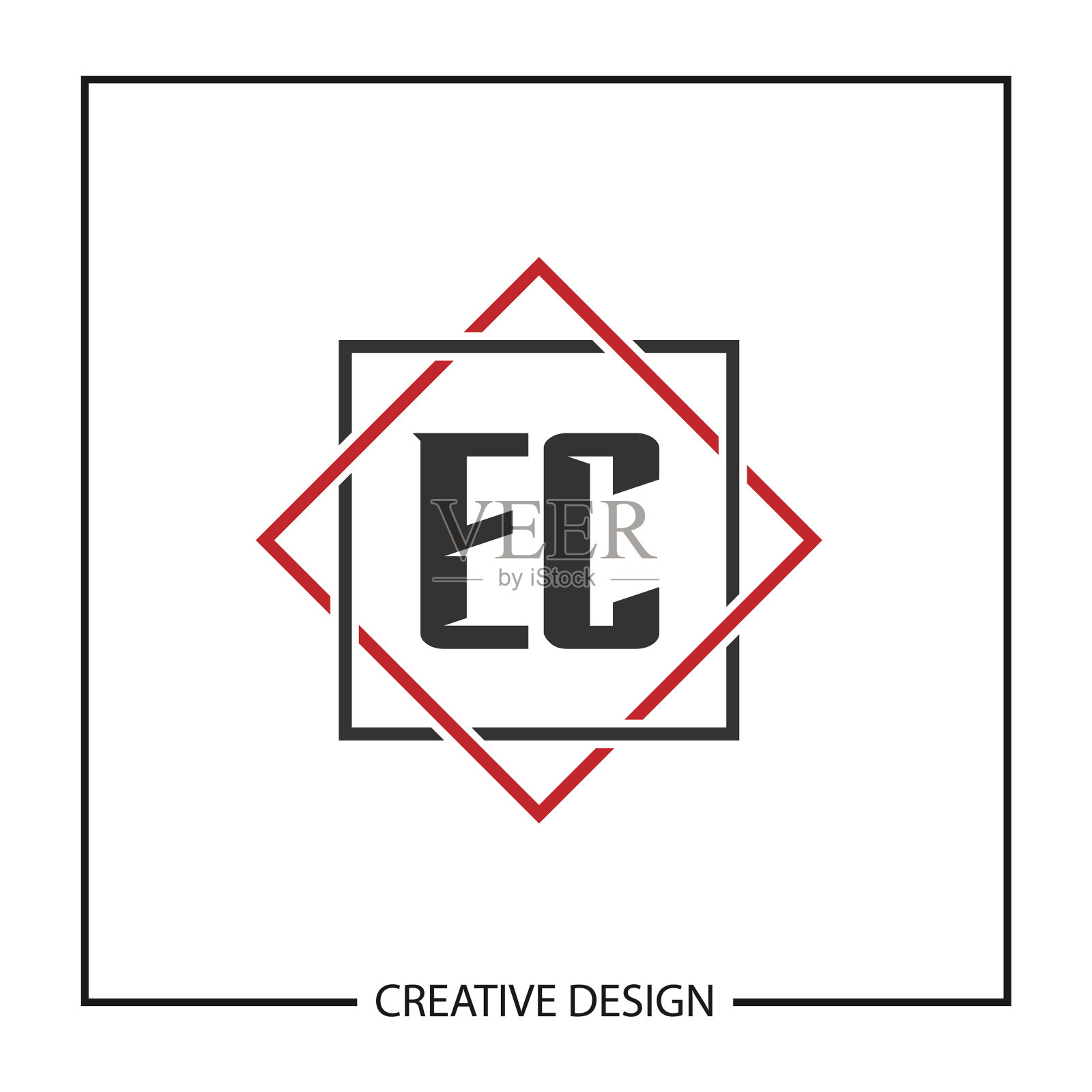 首字母ec标志模板设计设计元素图片