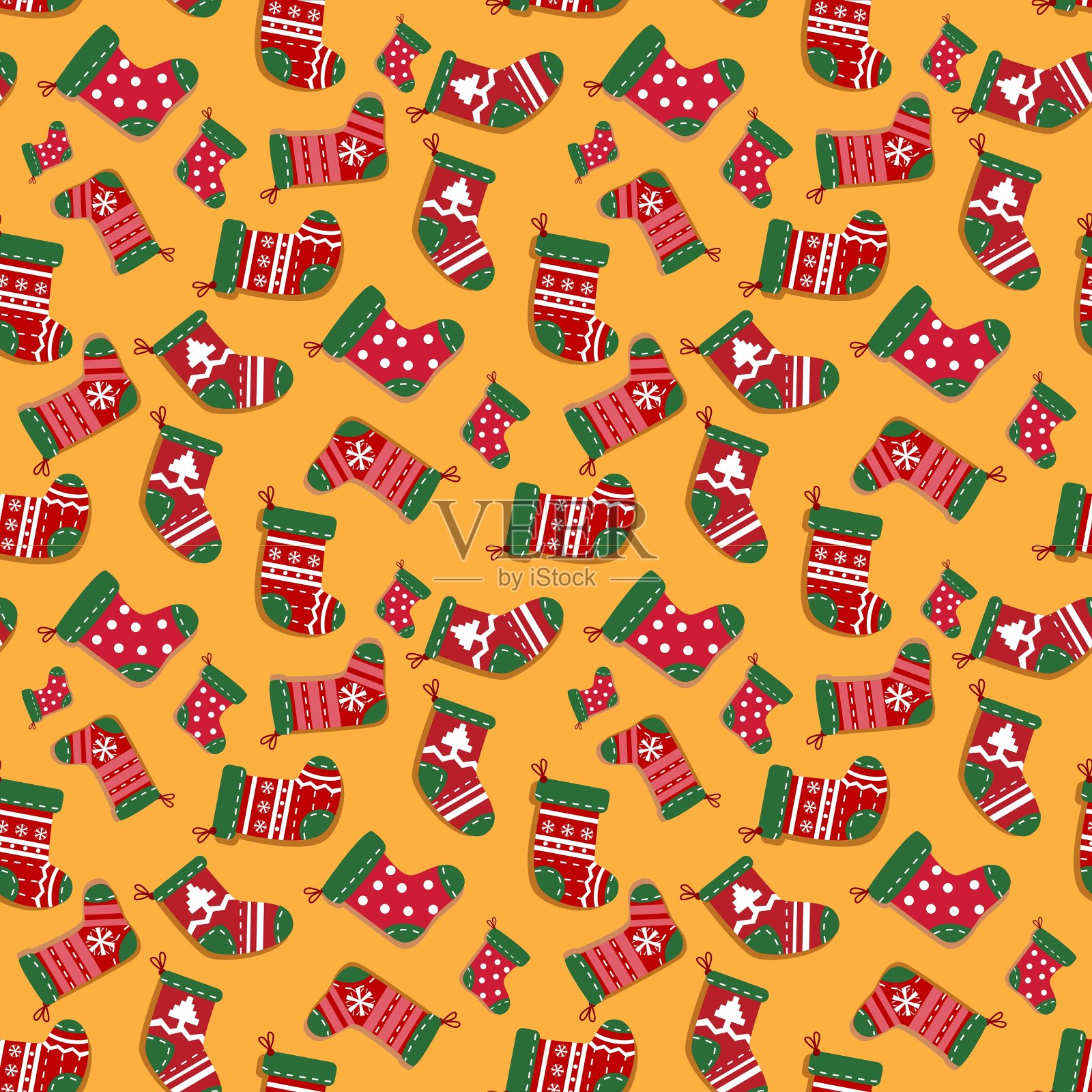 节日圣诞无缝背景插画图片素材