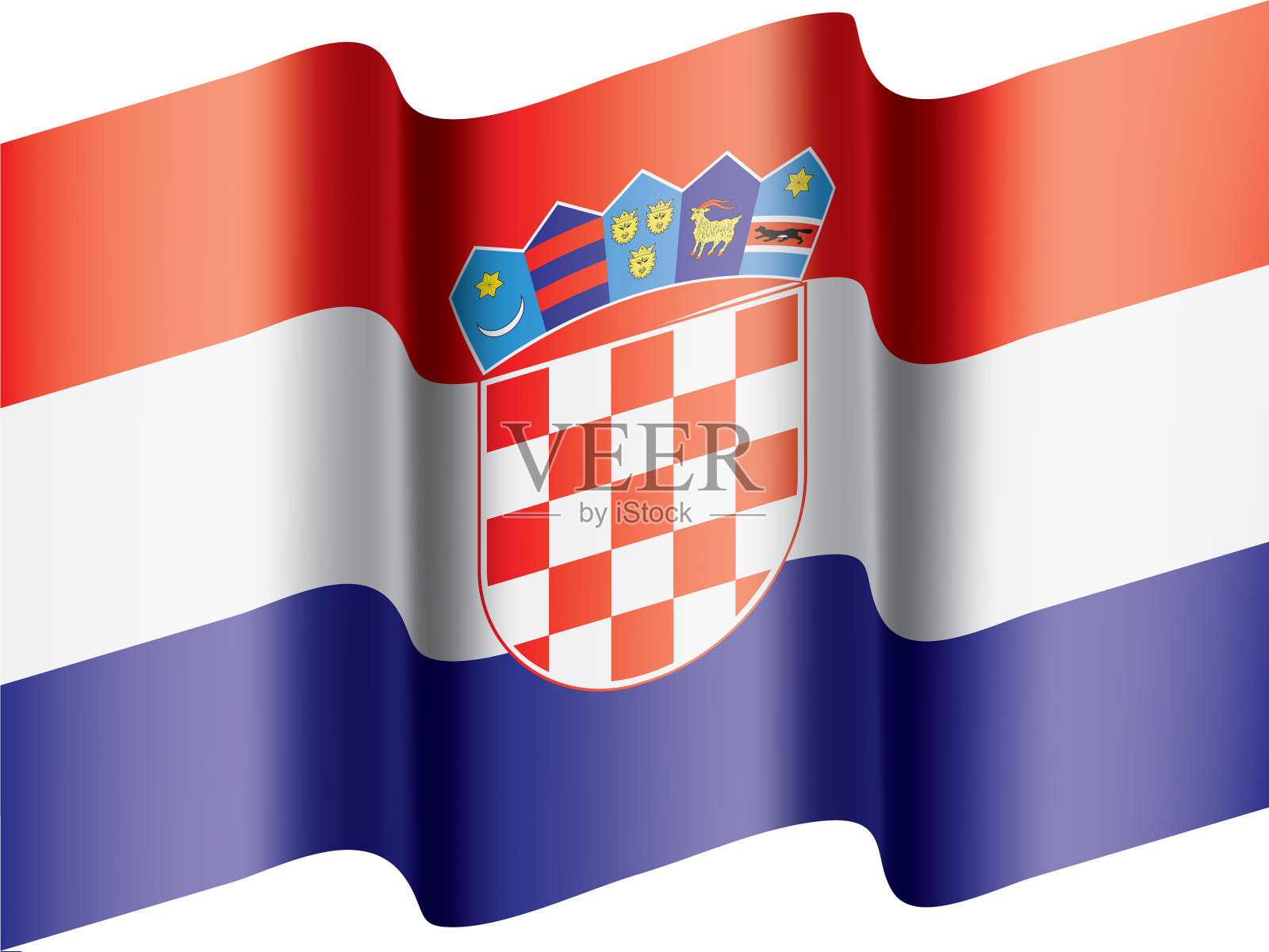克罗地亚的旗帜设计元素图片