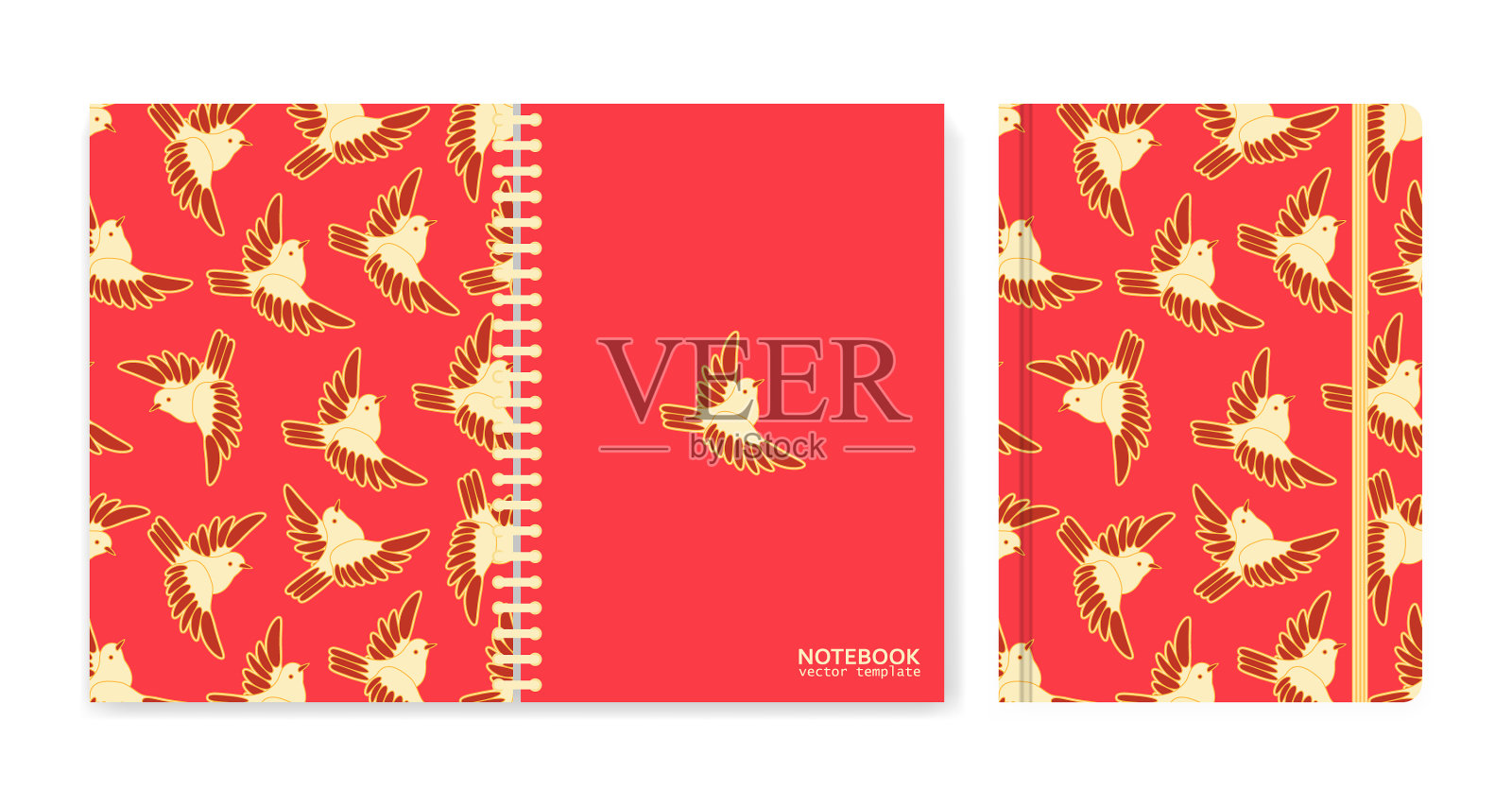 封面设计的笔记本或剪贴簿与设计模板素材