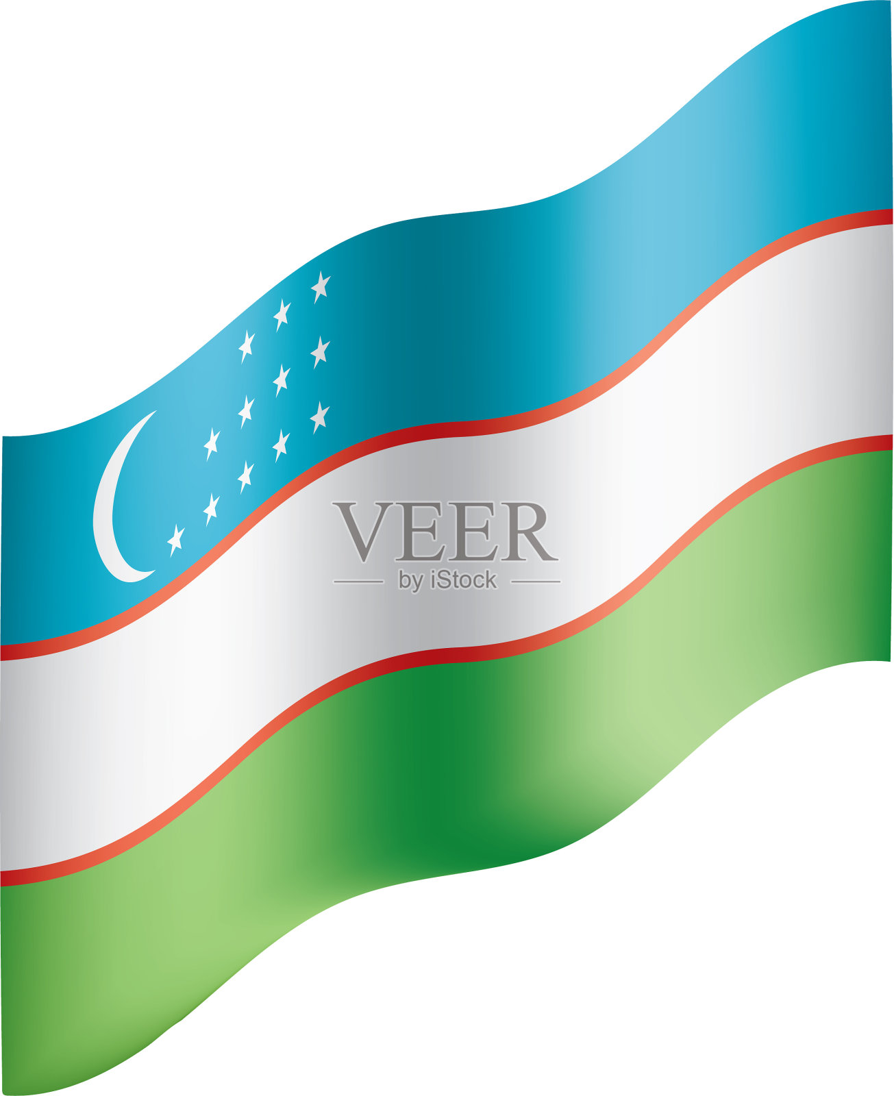 乌兹别克斯坦的旗帜设计元素图片