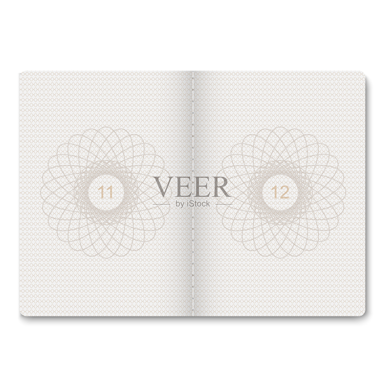 护照空白页插画图片素材