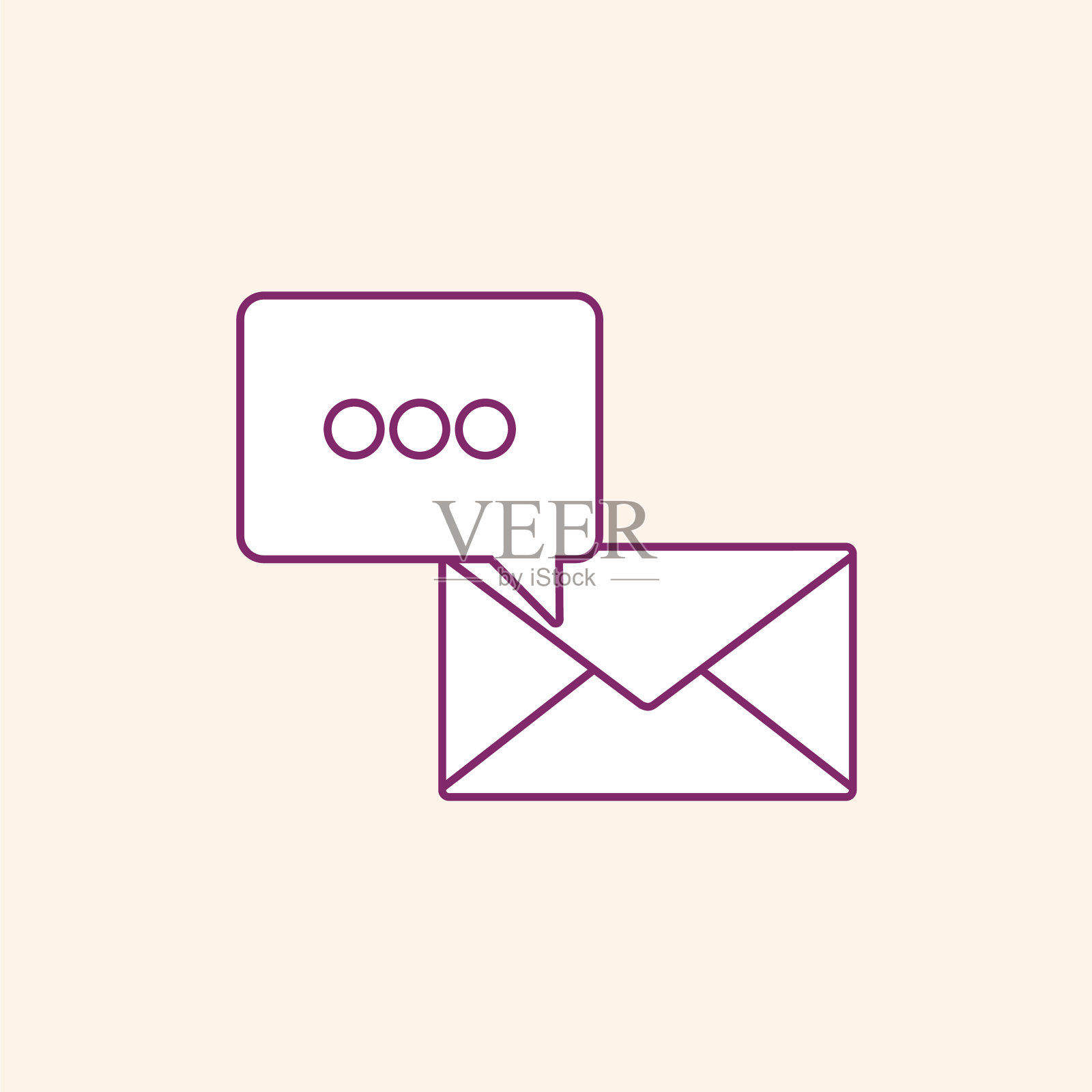 包络和语音气泡插画图片素材