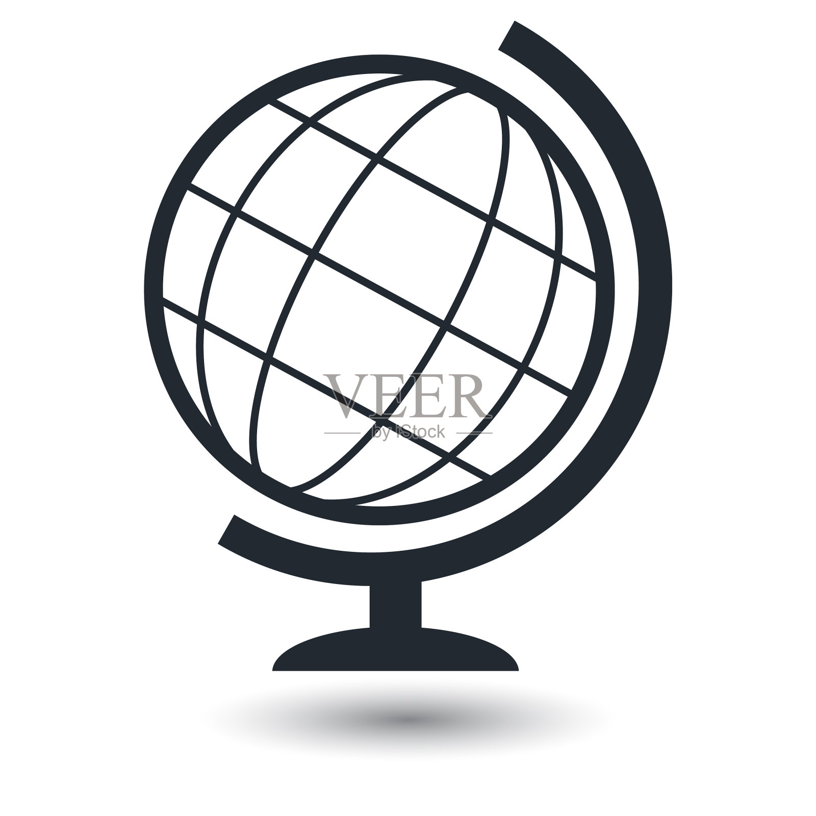 地球地球图标上的白色背景图标素材