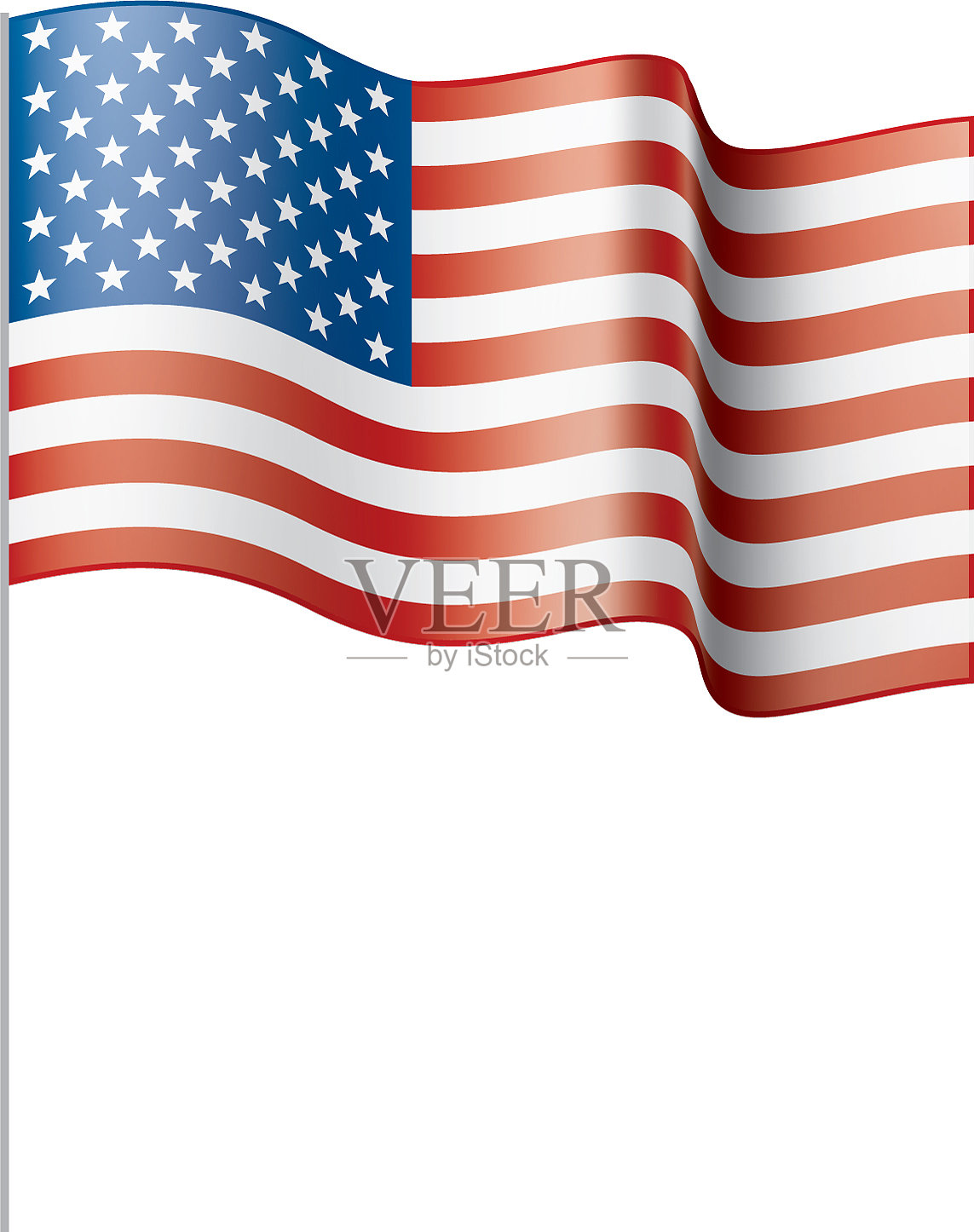 美国国旗孤立设计元素图片