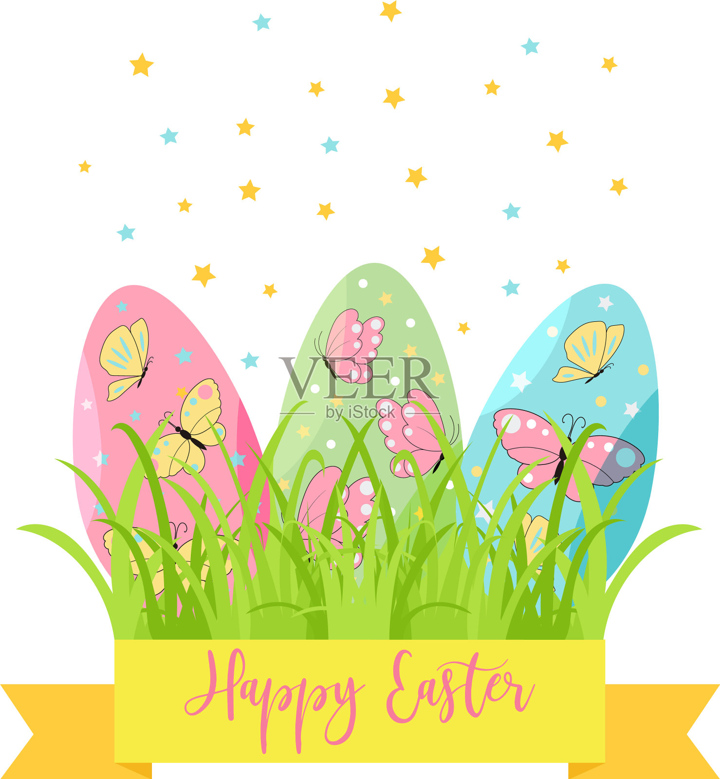 复活节彩蛋插画图片素材