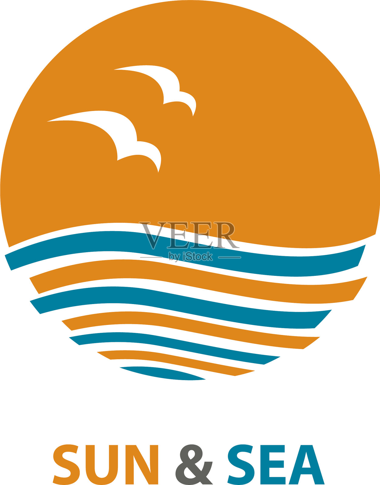 海洋标志设计插画图片素材