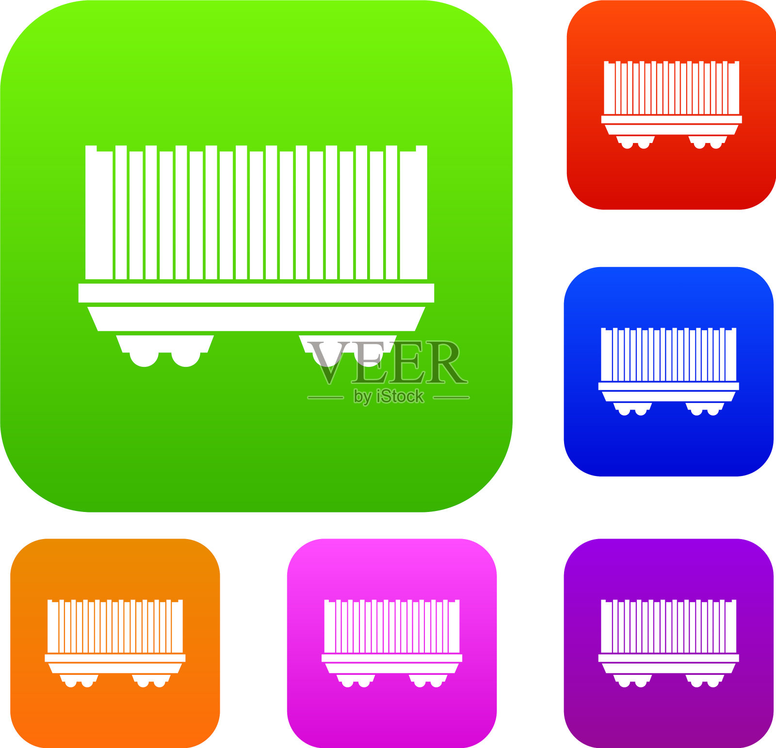 货车集合图标素材