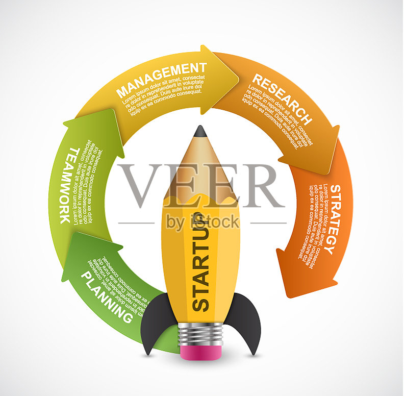 教育选项信息图形设计模板插画图片素材