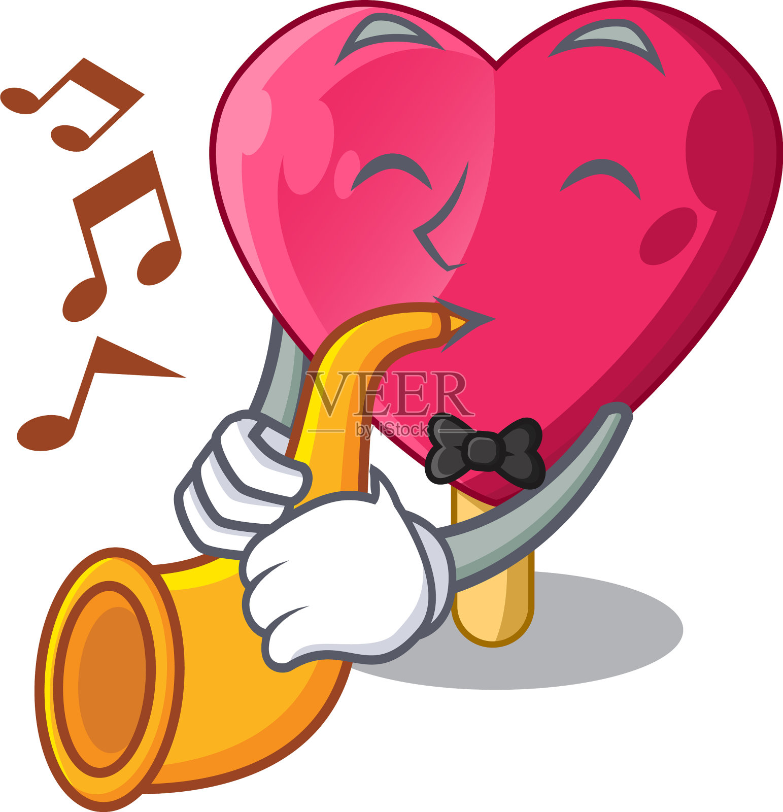 用小号心形的卡通冰淇淋设计元素图片