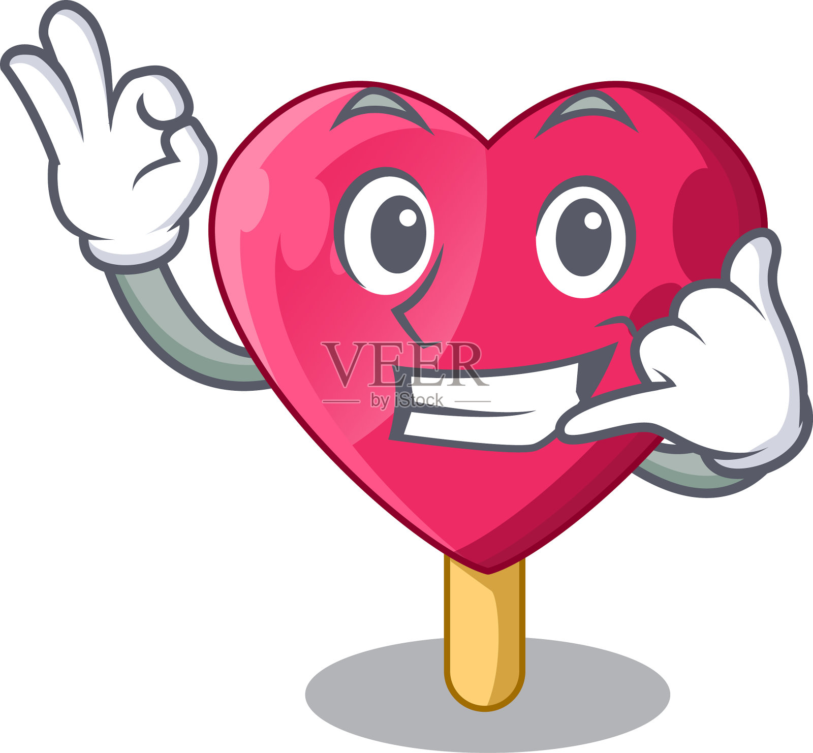 叫我心形冰淇淋吉祥物吧设计元素图片