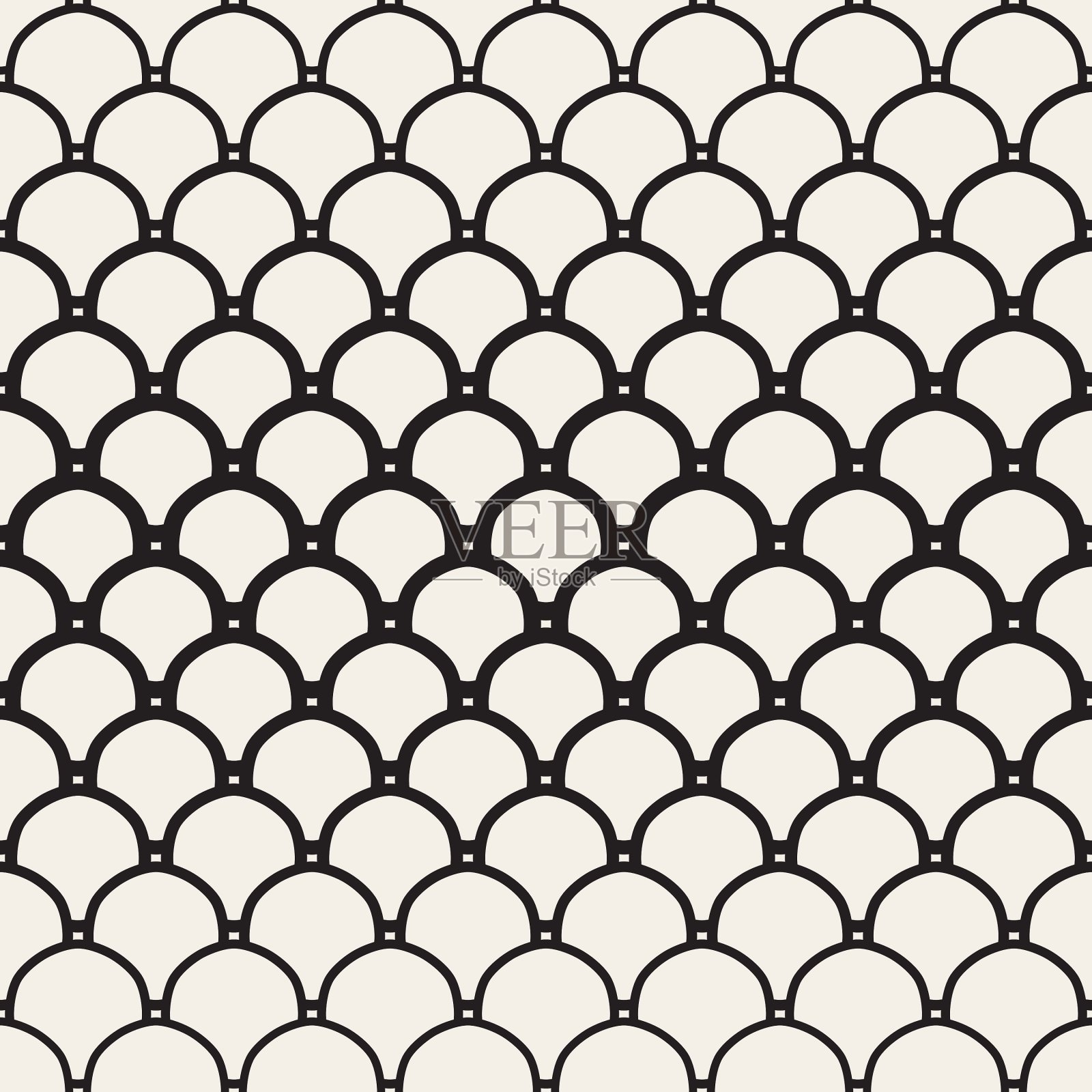 无缝黑白重叠插画图片素材