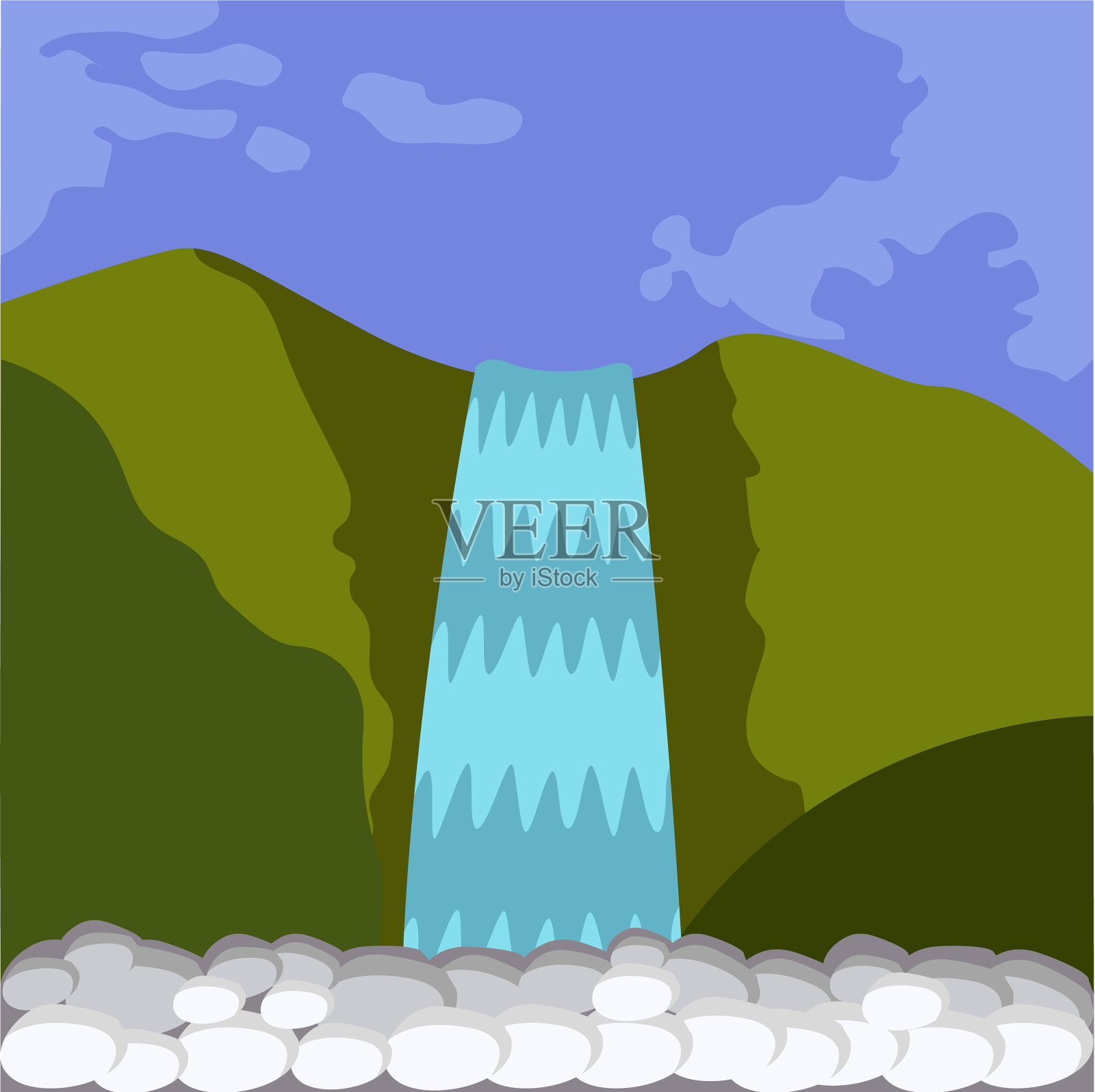 孤立的景观形象插画图片素材