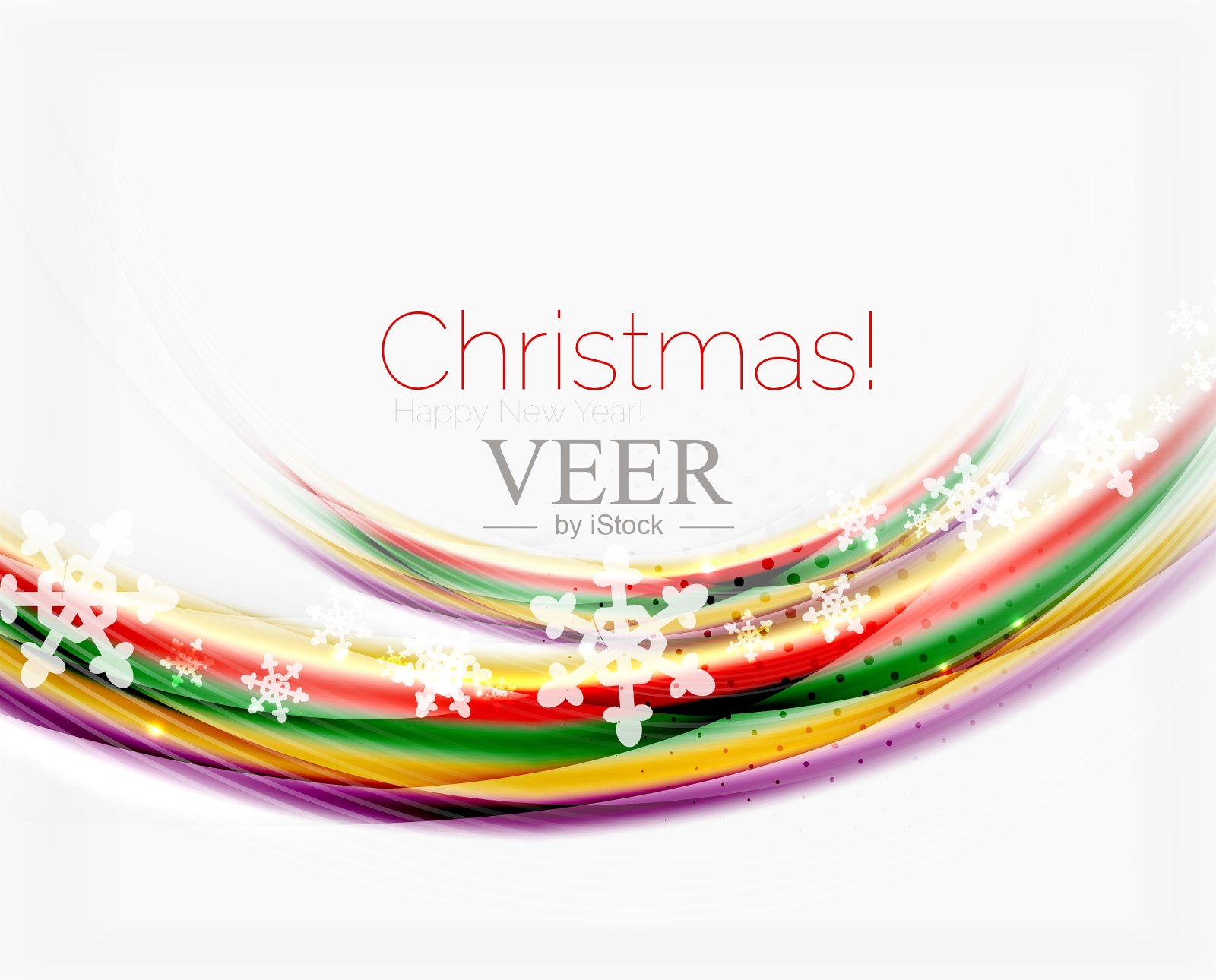 用雪花模糊了圣诞的波线插画图片素材