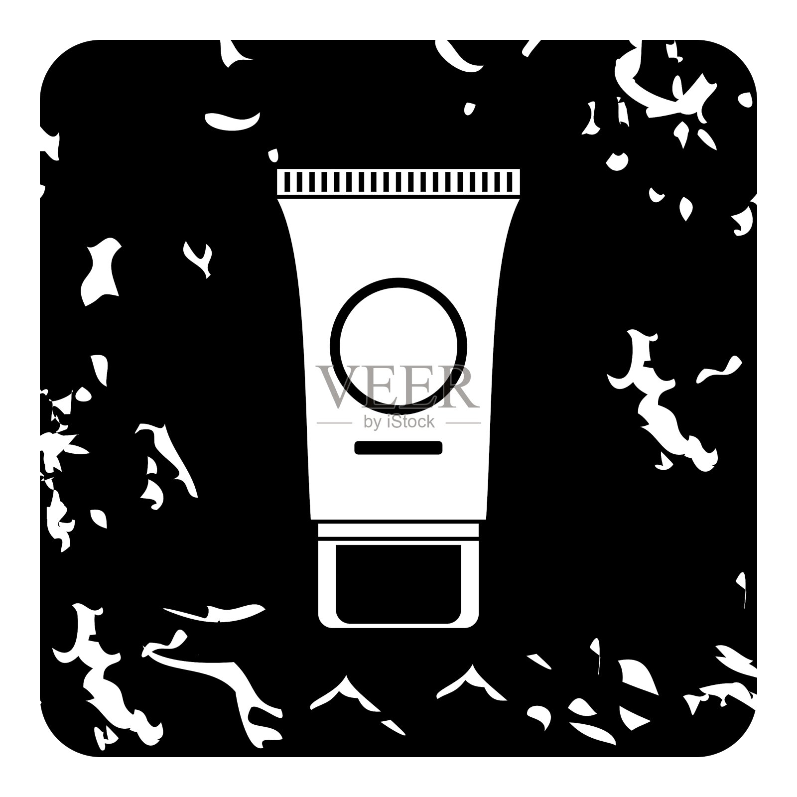 奶油管图标垃圾摇滚风格插画图片素材