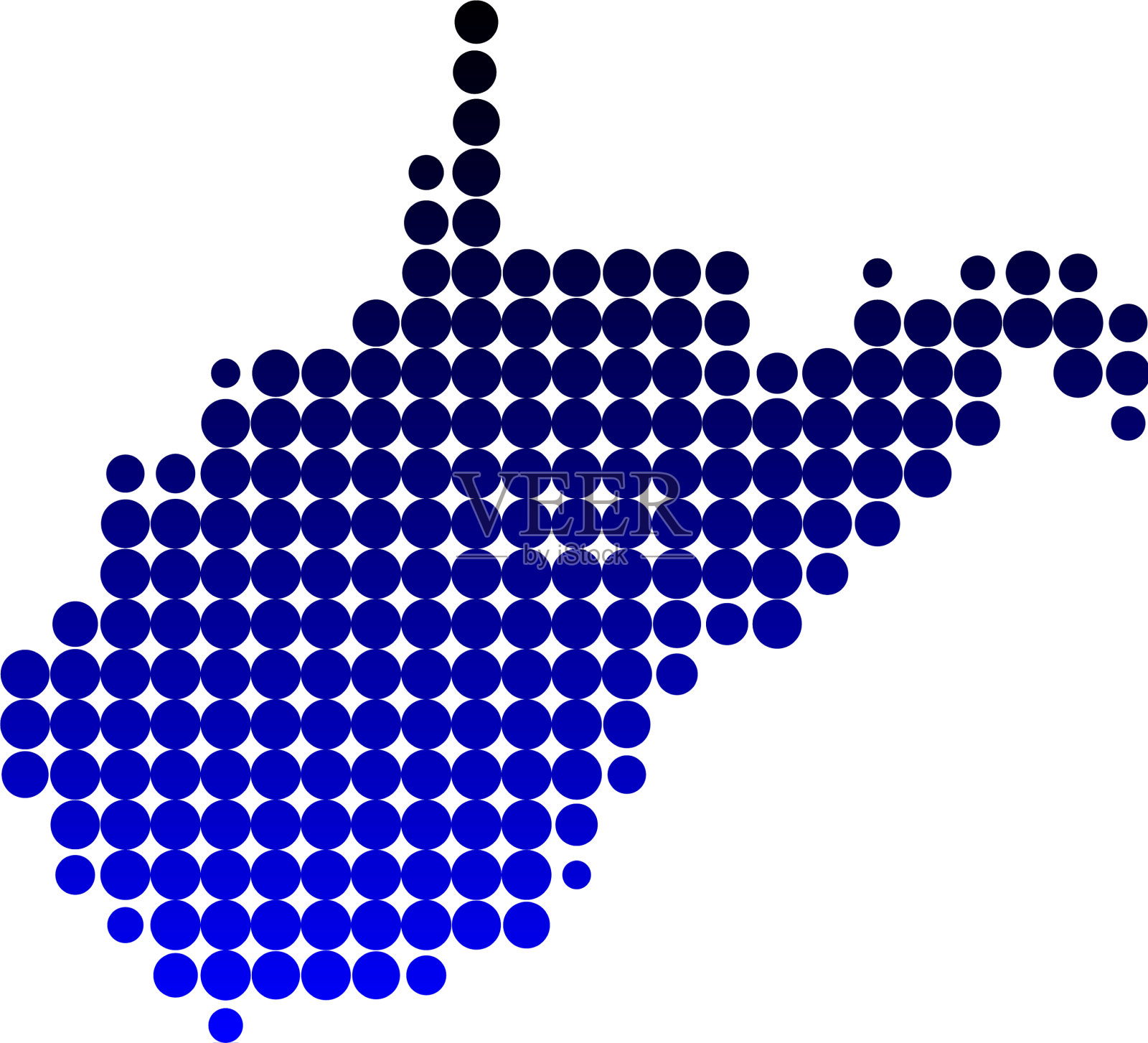 西弗吉尼亚州地图插画图片素材