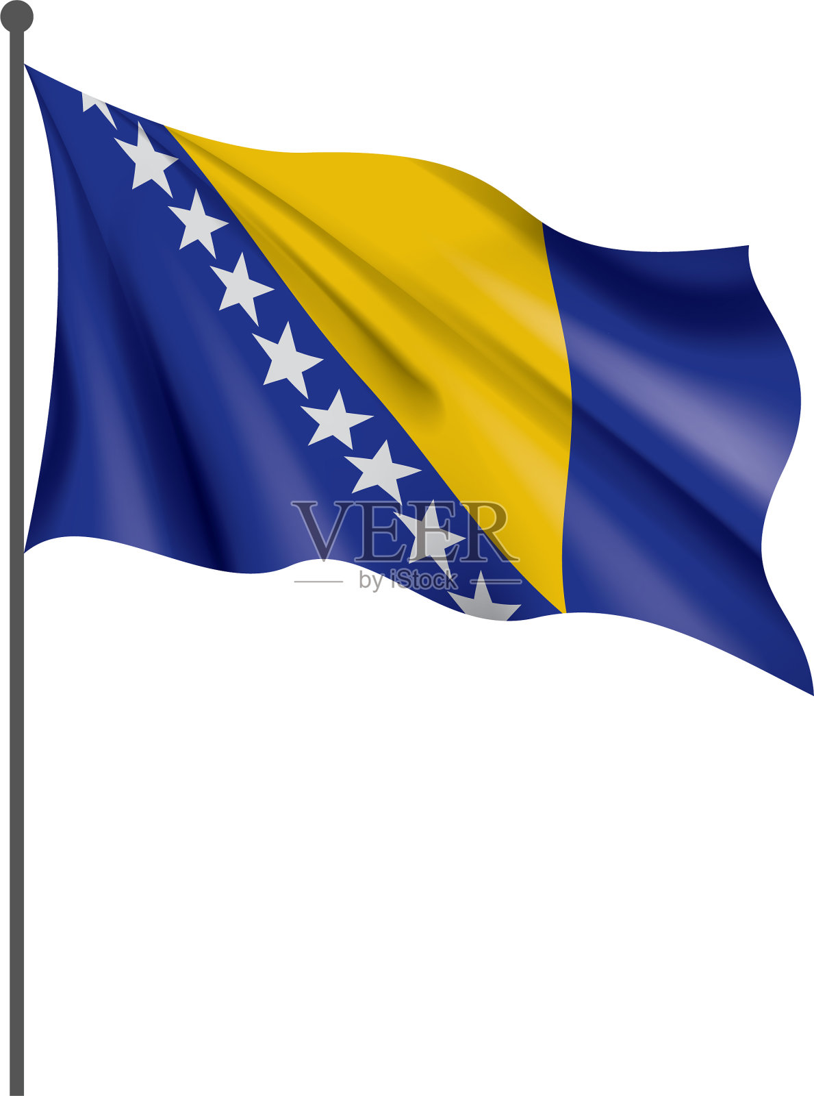 波黑国旗设计元素图片