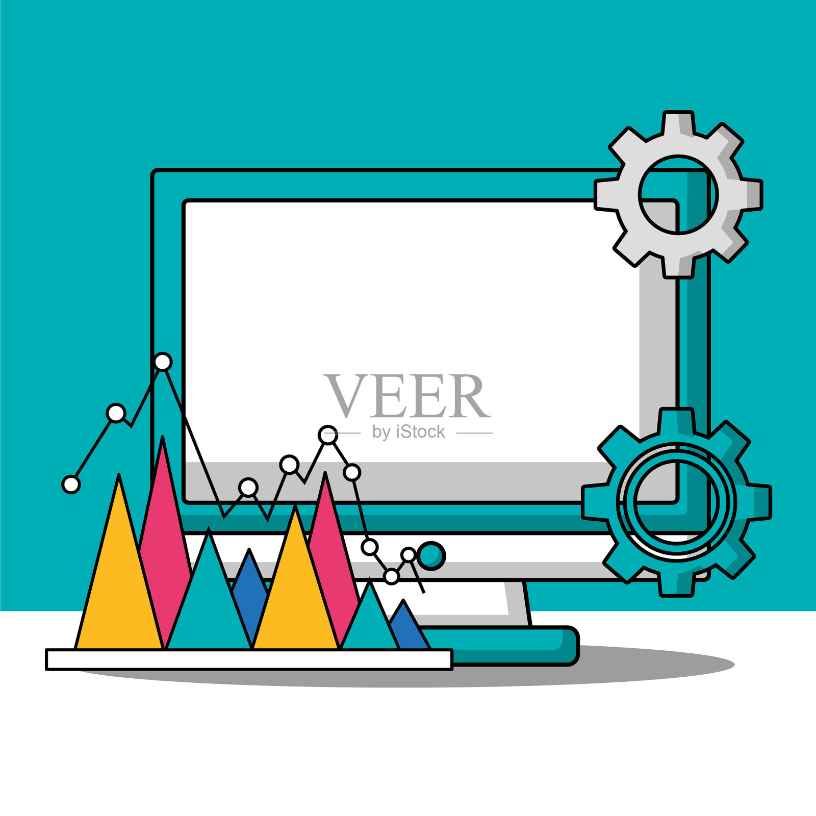 成功的商业创意插画图片素材