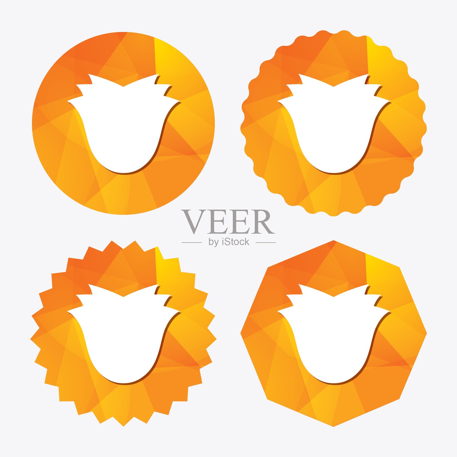 花标志图标玫瑰象征图标素材