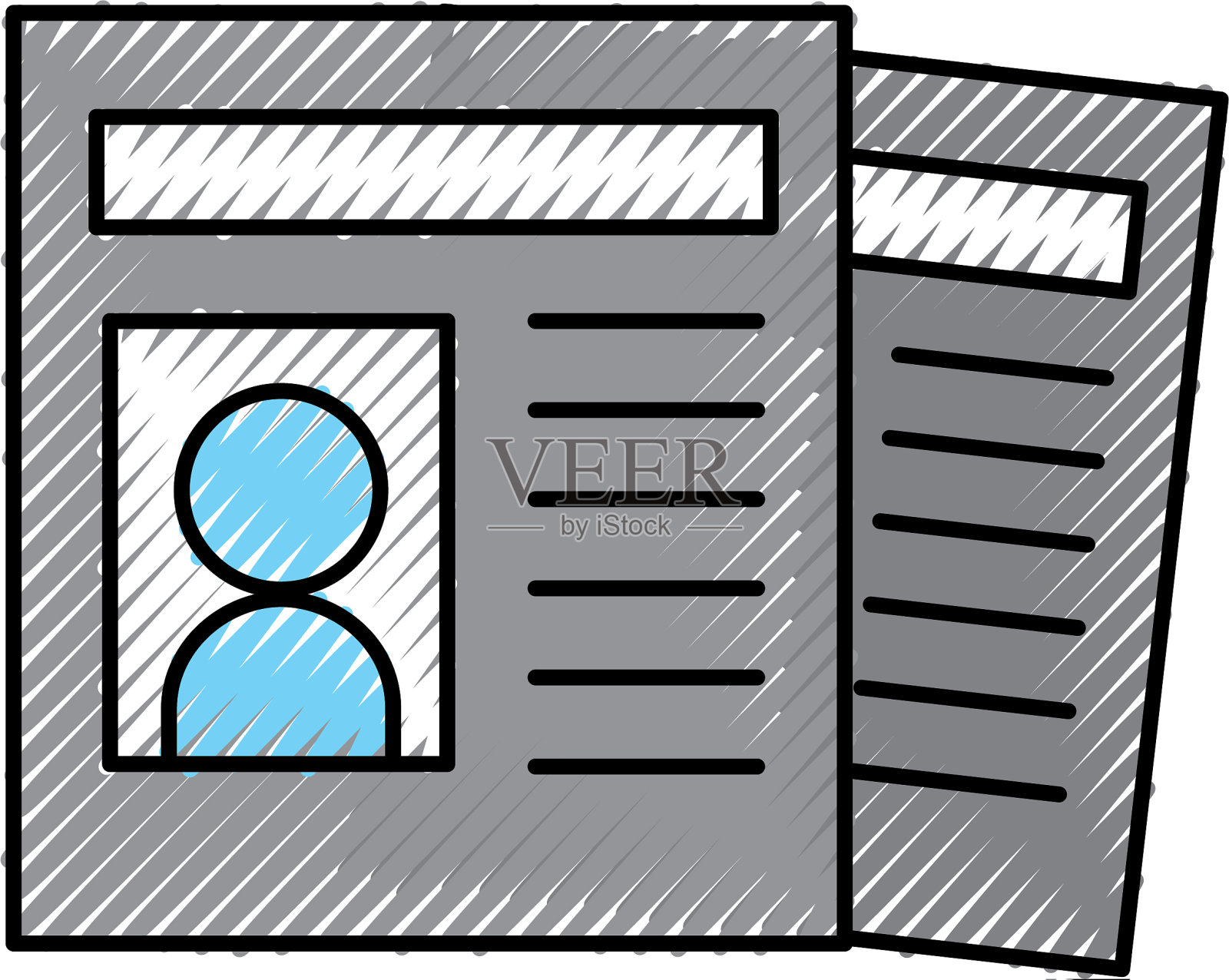 简历孤立图标插画图片素材