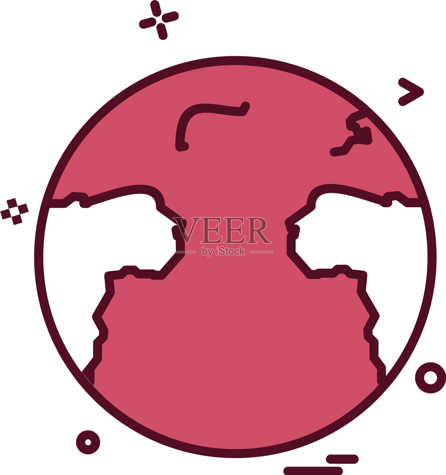 世界地图图标设计插画图片素材