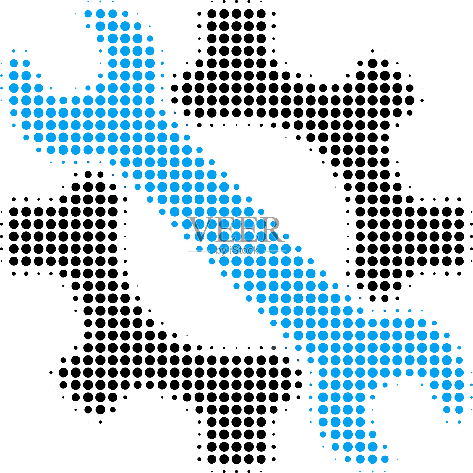 服务工具的半色调图标插画图片素材