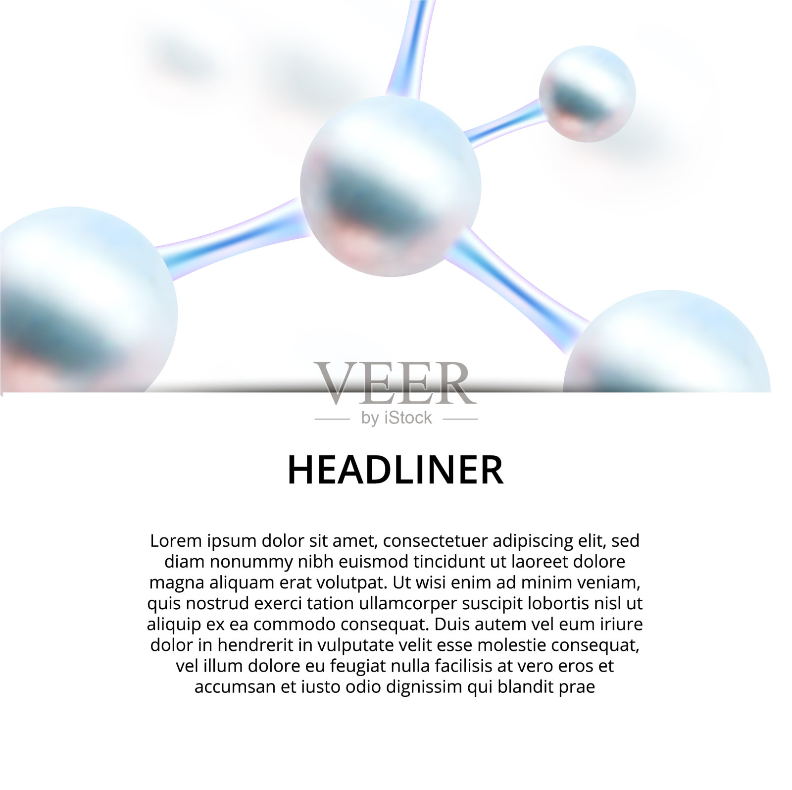 分子抽象手册封套设计模板素材