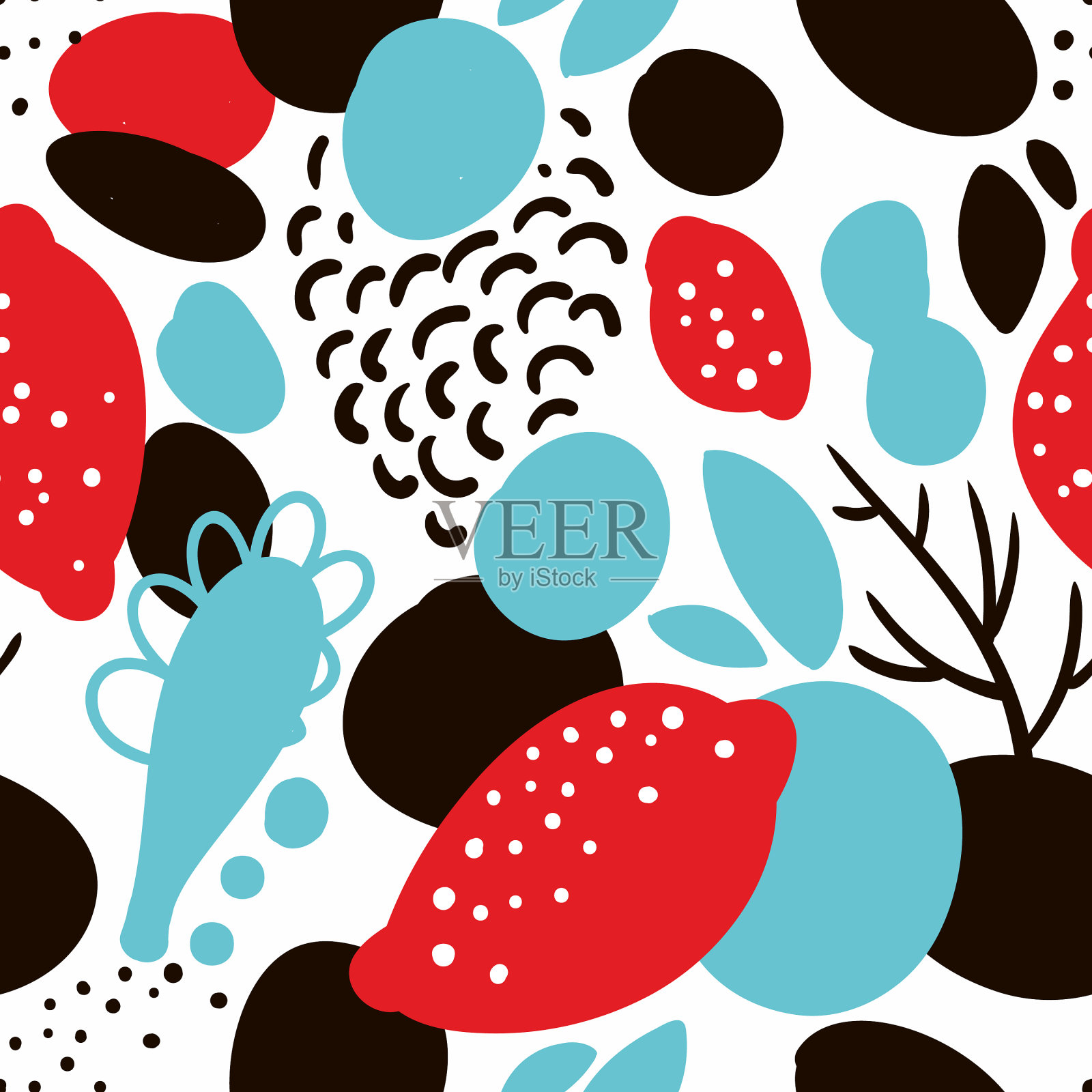 抽象风格中的无缝模式插画图片素材