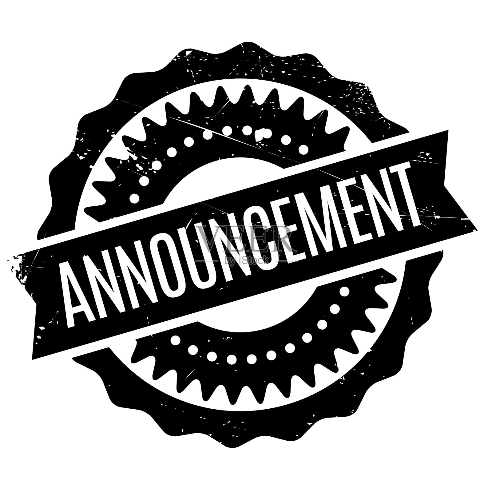 宣布橡皮图章插画图片素材