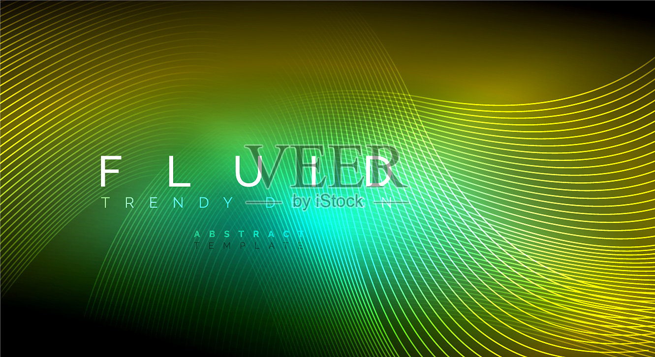 数字流动波粒子抽象背景插画图片素材