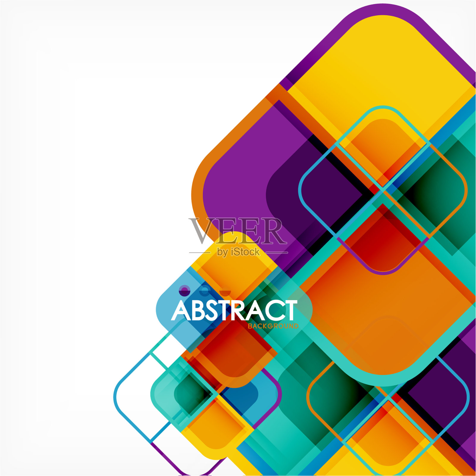 抽象背景正方形几何形状插画图片素材