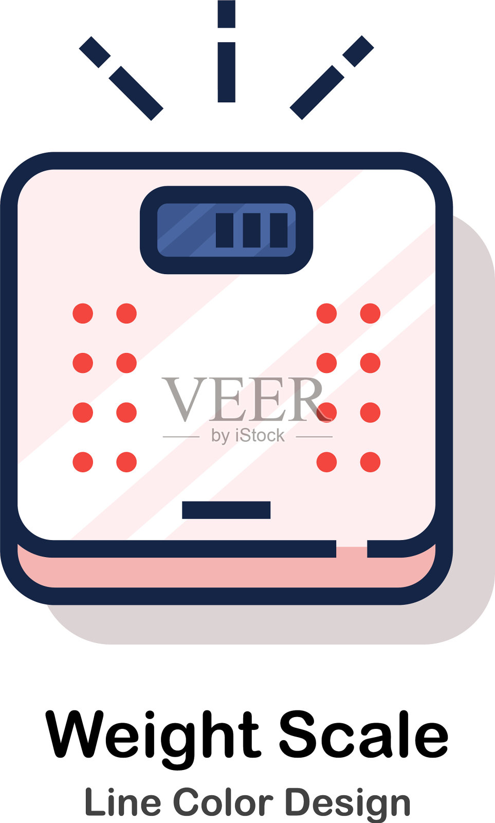 重量刻度线颜色插画图片素材