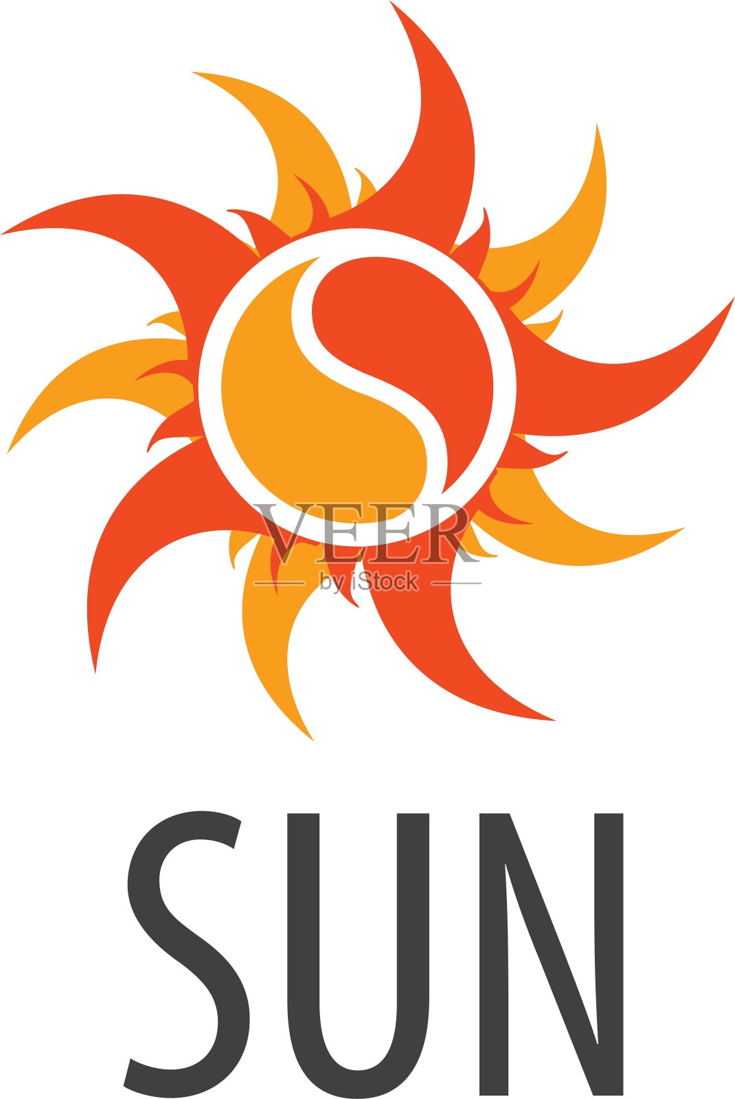 太阳标志插画图片素材