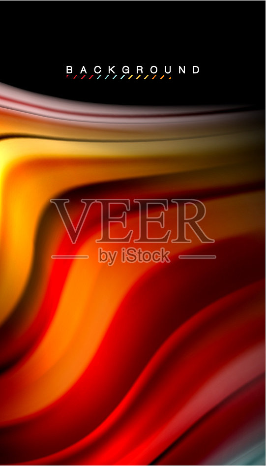 流体混合颜色波抽象插画图片素材