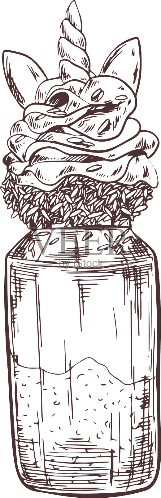 手绘奶昔设计元素图片