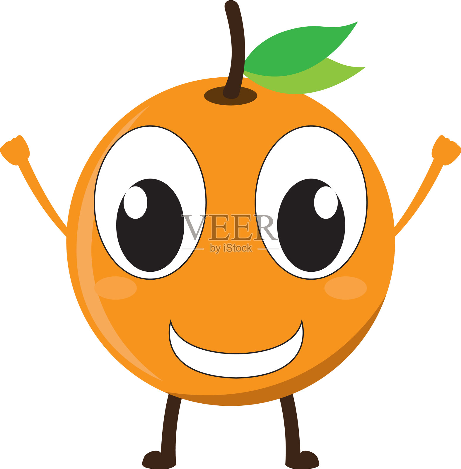 孤立快乐的苹果表情插画图片素材