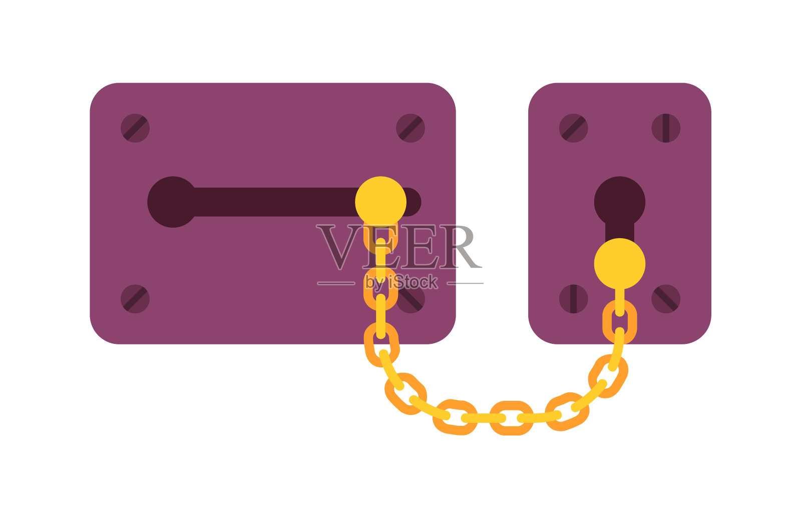 房屋门锁进出设备图标设计元素图片