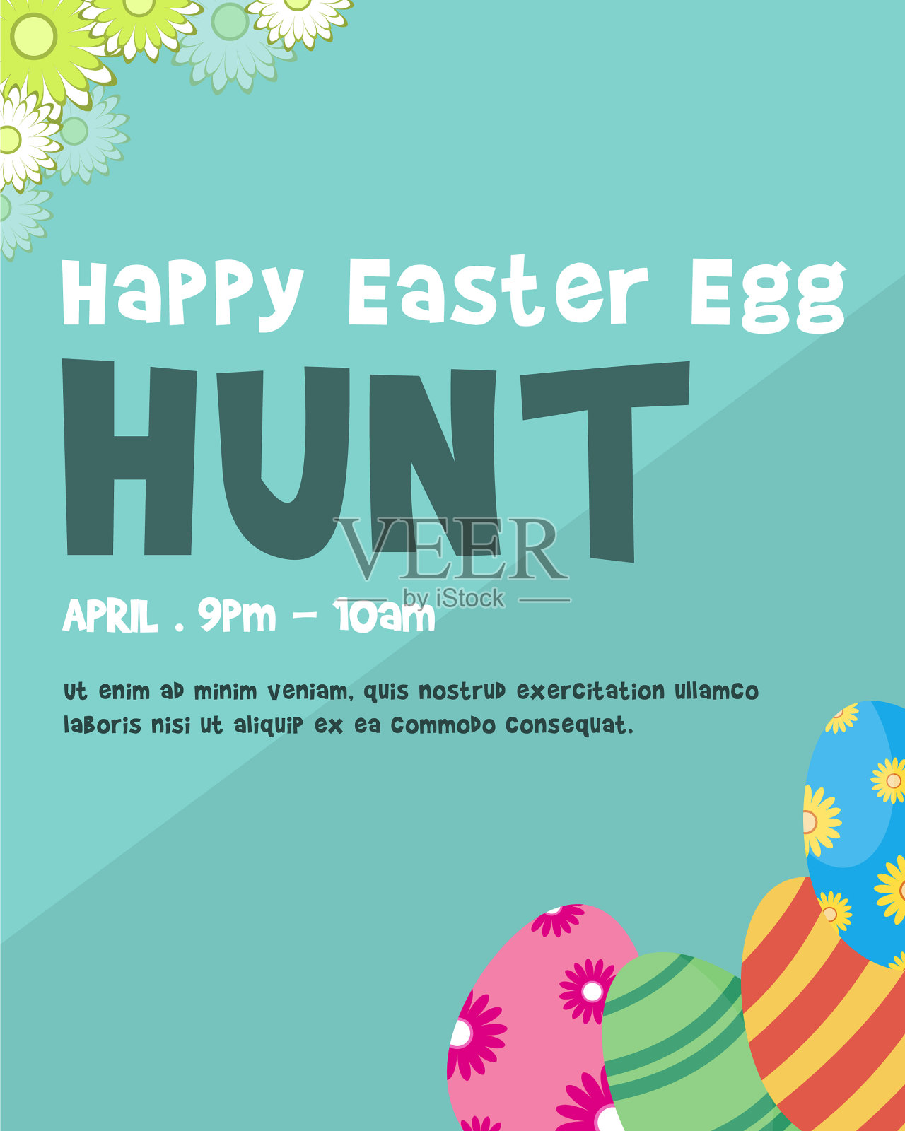 复活节彩蛋背景风格快乐插画图片素材