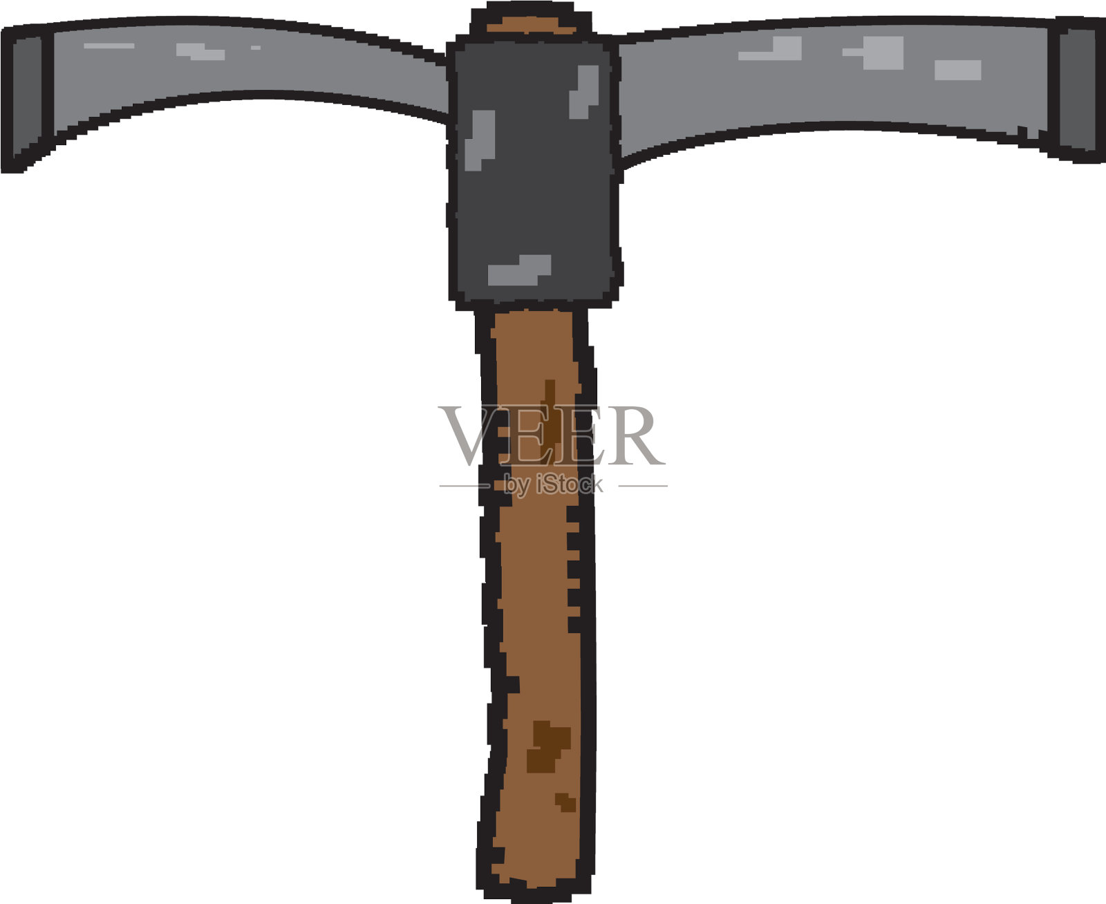 孤立的像素斧图标插画图片素材