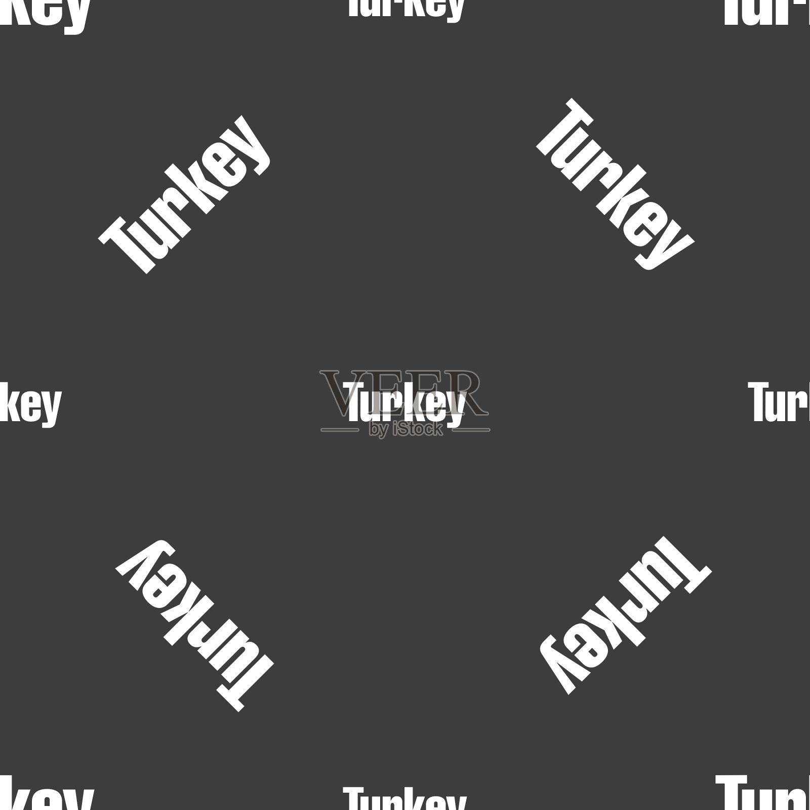 土耳其标志无缝模式上的灰色背景插画图片素材