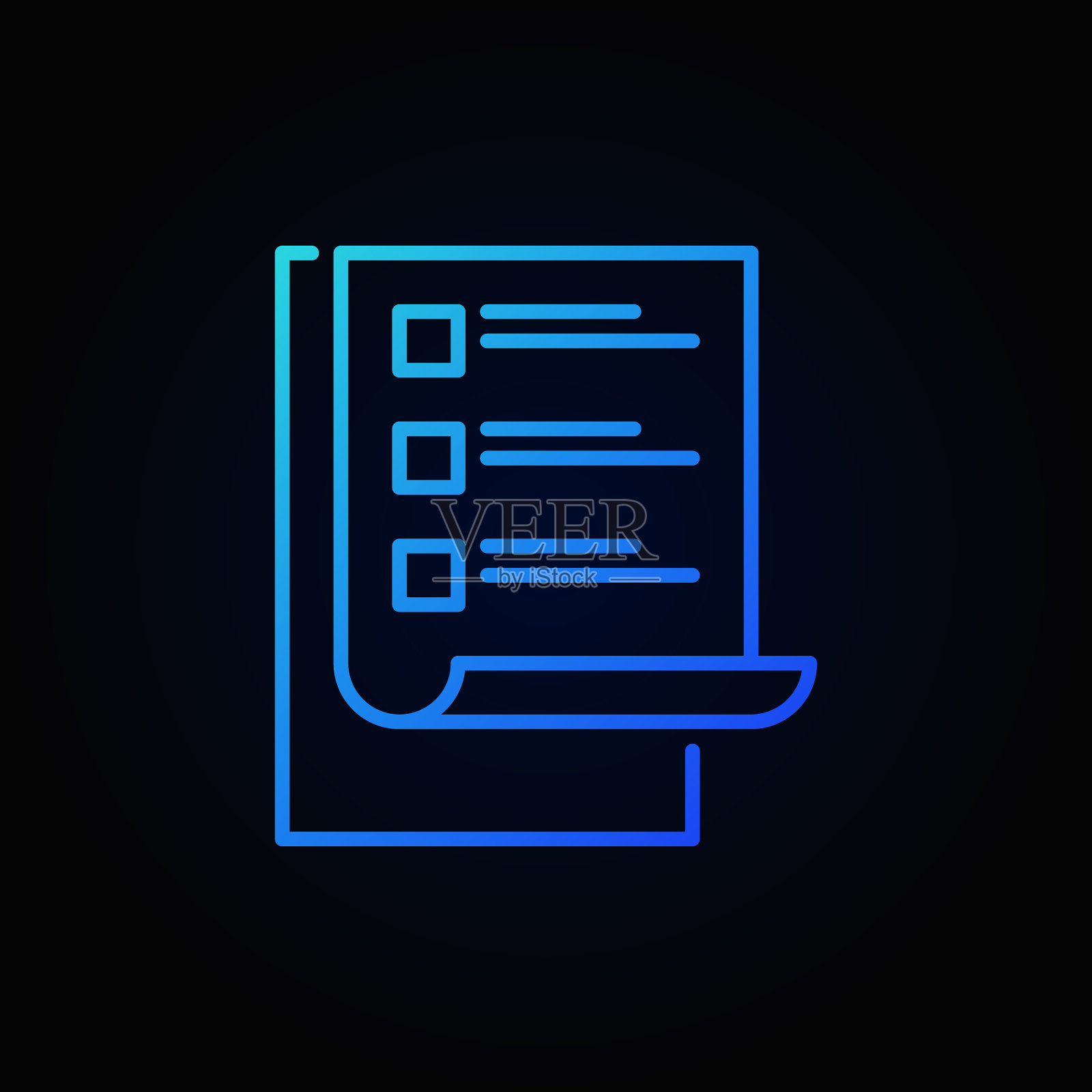 做列表蓝色简单图标清单插画图片素材