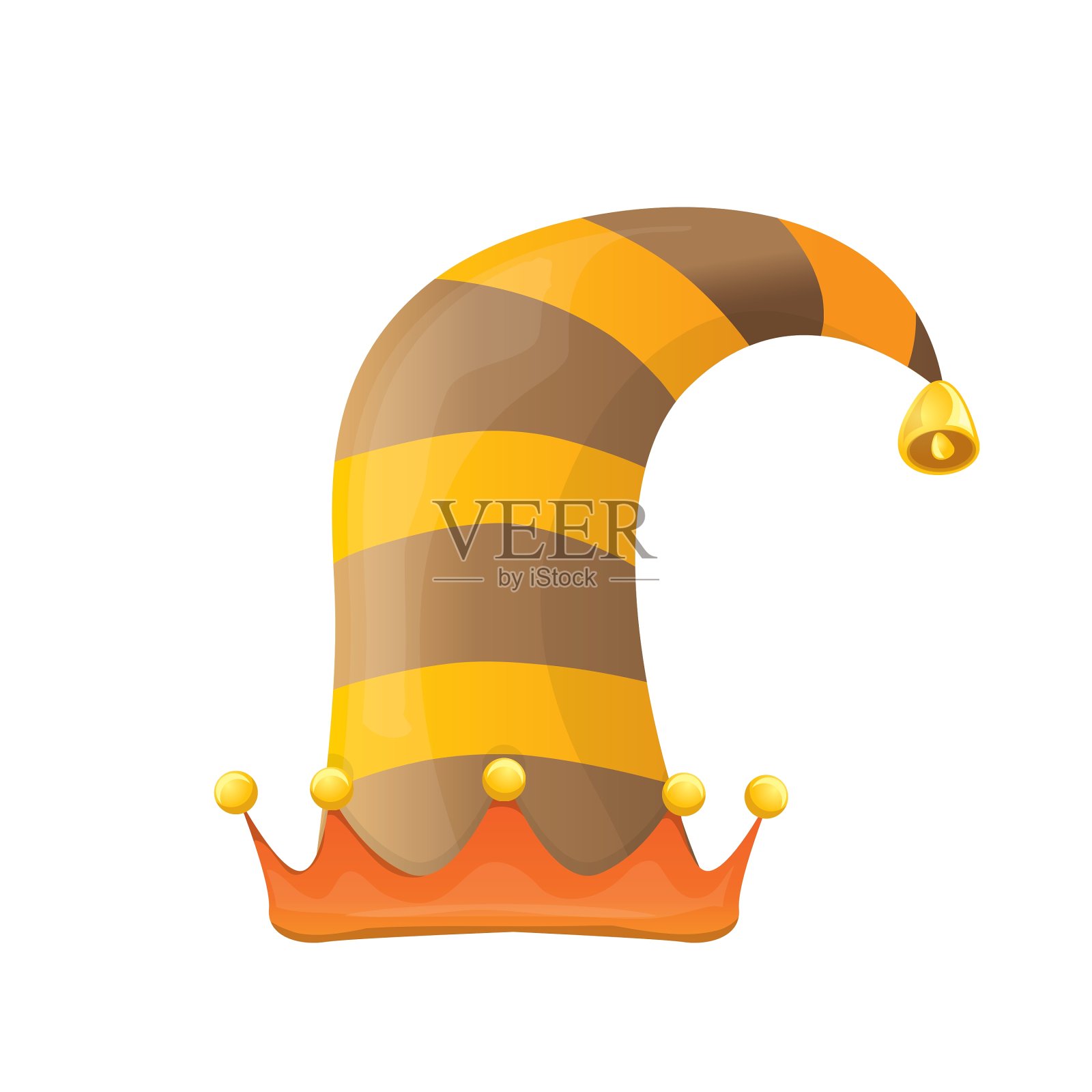 时髦的剥离卡通圣诞小精灵帽子设计元素图片