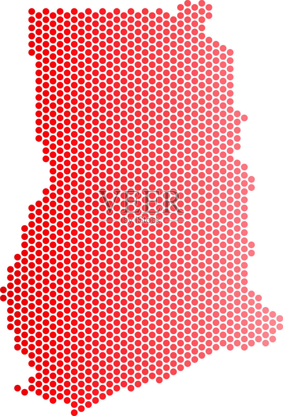 红点加纳地图插画图片素材