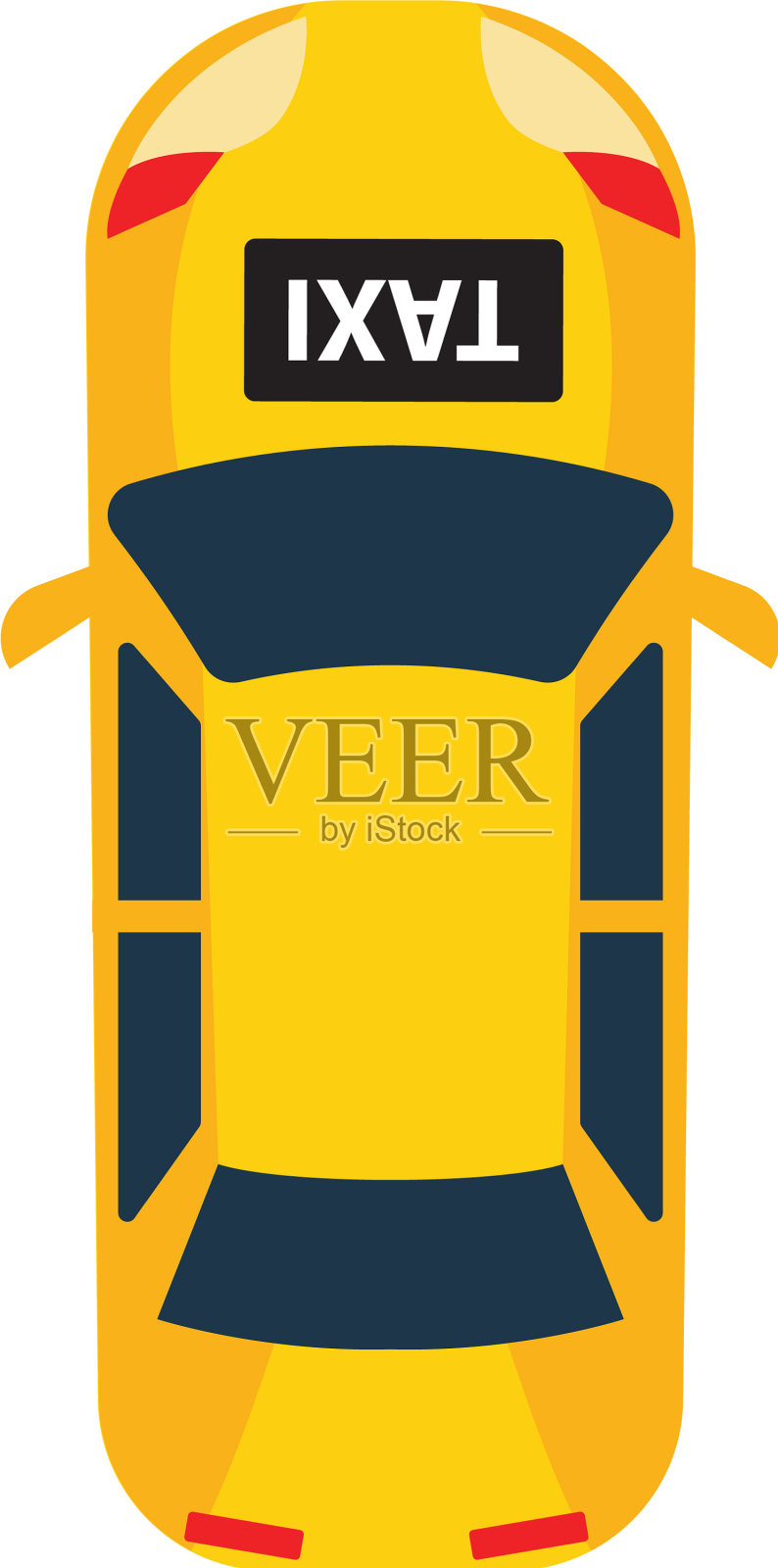 汽车鸟瞰图插画图片素材