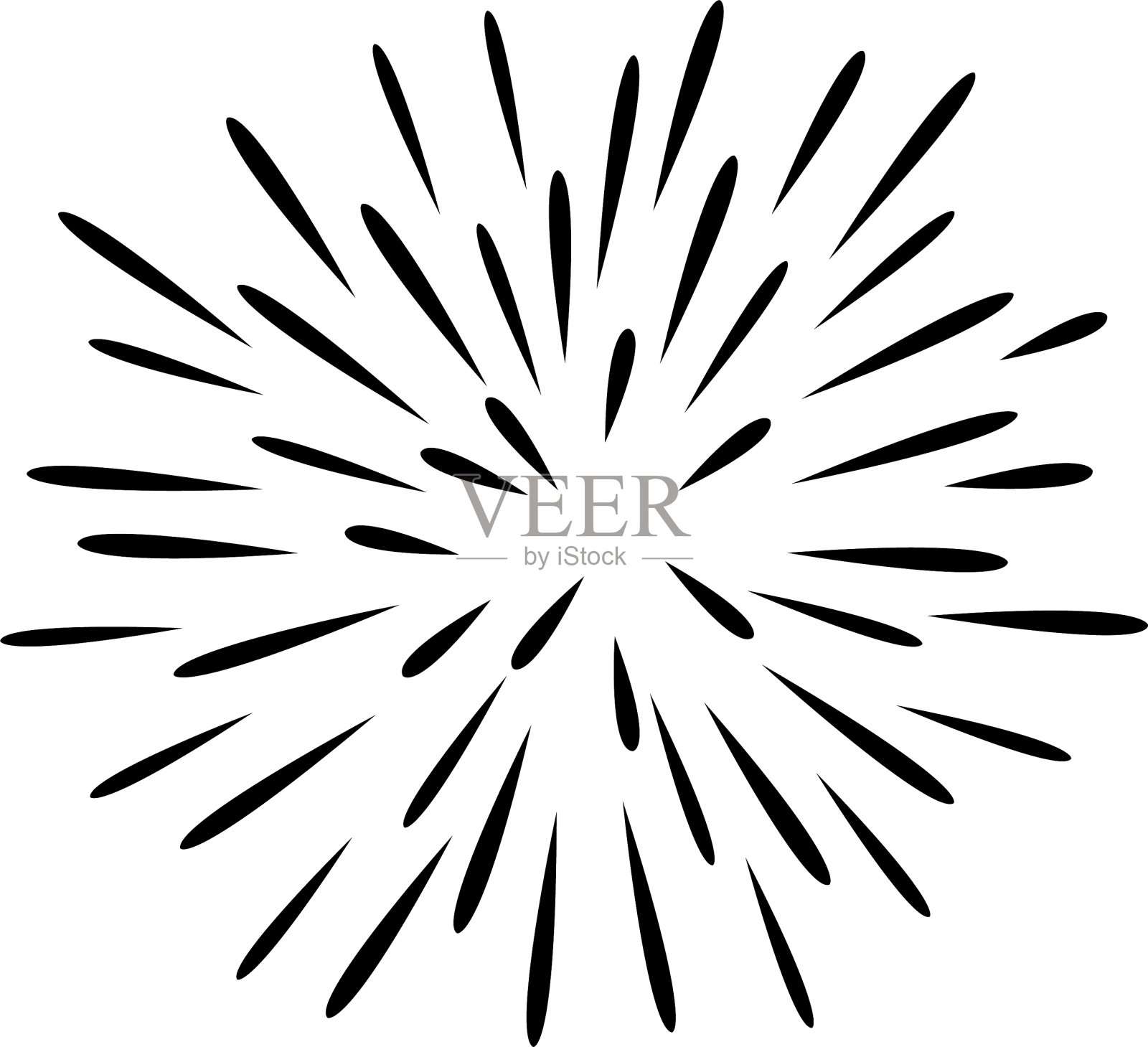 庆祝烟花晚会图标插画图片素材