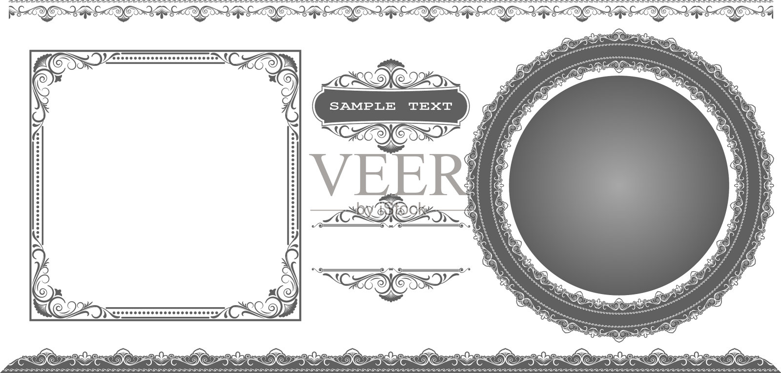 装饰镜架套设计元素图片