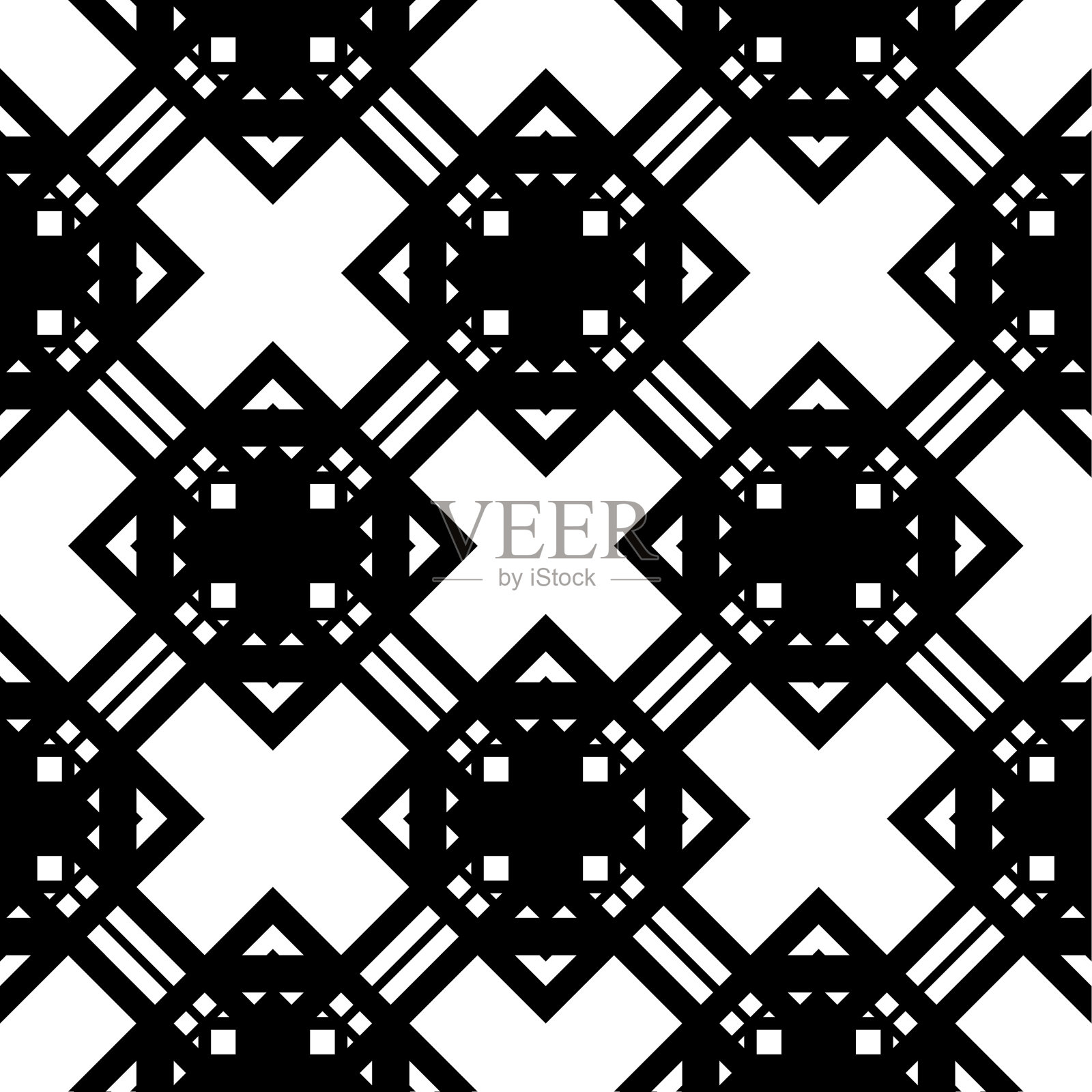 设计无缝单色几何图案插画图片素材