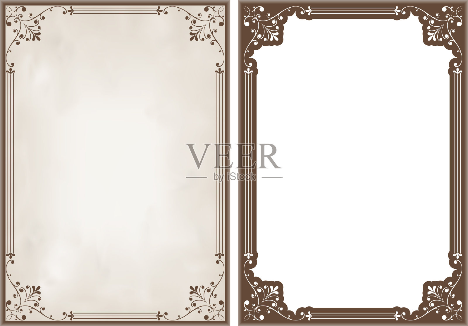 复古风格的装饰框架设计元素图片