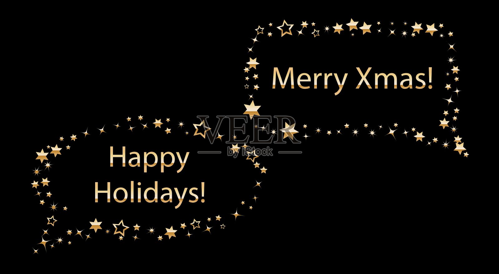 语音气泡在黑色背景构成插画图片素材