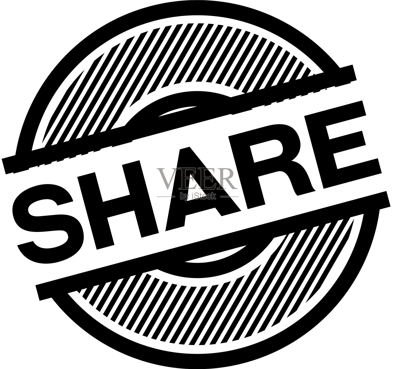 分享黑色邮票插画图片素材